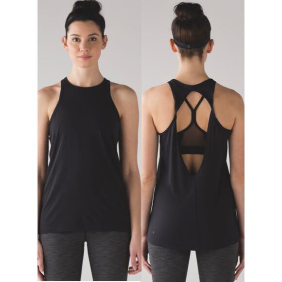 Lululemon Trapeze Twist Tank Black 4 - Picture 1 of 5